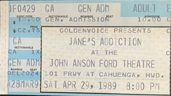 Jane's Addiction / Buck Pets on Apr 29, 1989 [478-small]