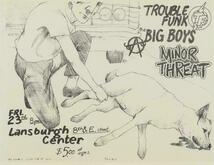 Flyer by Tomas of Beefeater, tags: Gig Poster, Lansburgh Cultural Center - Big Boys / Minor Threat / Trouble Funk on Sep 23, 1983 [224-small]