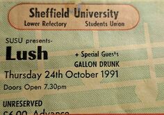 Lush / Gallon Drunk on Oct 24, 1991 [151-small]