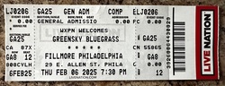 ticket stub, tags: Ticket - Greensky Bluegrass / Moon Taxi on Feb 6, 2025 [084-small]