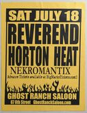 Local Concert Poster, Reverend Horton Heat / Nekromantix on Jul 18, 2009 [979-small]