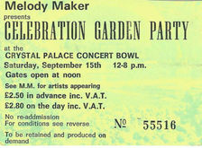 Melody maker presents Celebration Garden Party on Sep 15, 1973 [891-small]