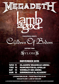 Children of Bodom / Lamb of God / Megadeth / Sylosis on Nov 15, 2015 [580-small]