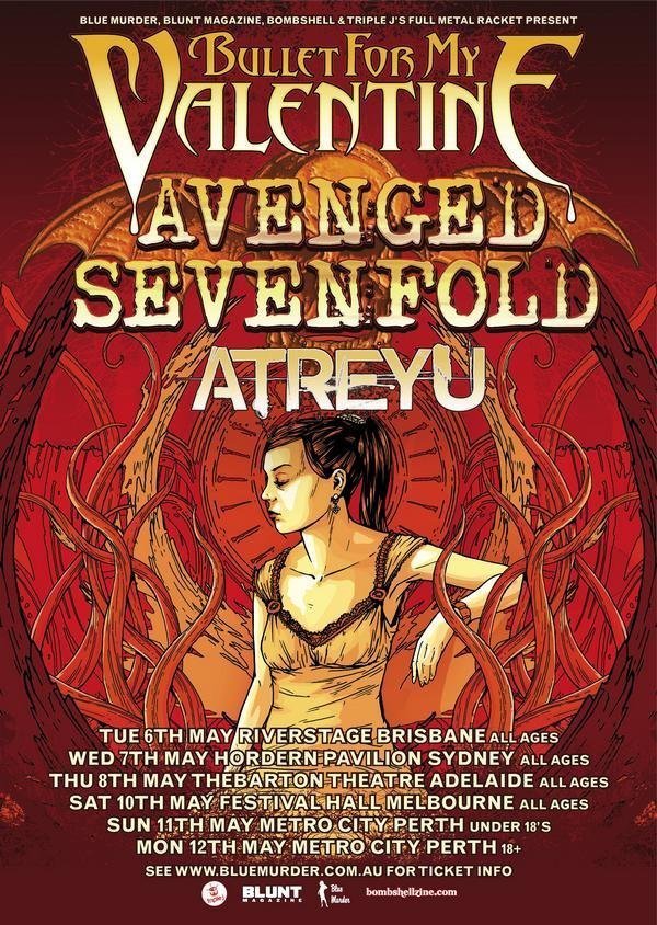 Setlists de Avenged Sevenfold, Bullet For My Valentine et Breaking Benjamin  au Centre Vidéotron de Québec - 99scenes
