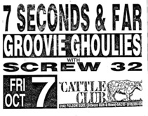 7 Seconds / Far / Groovie Ghoulies / Screw 32 on Oct 7, 1994 [862-small]