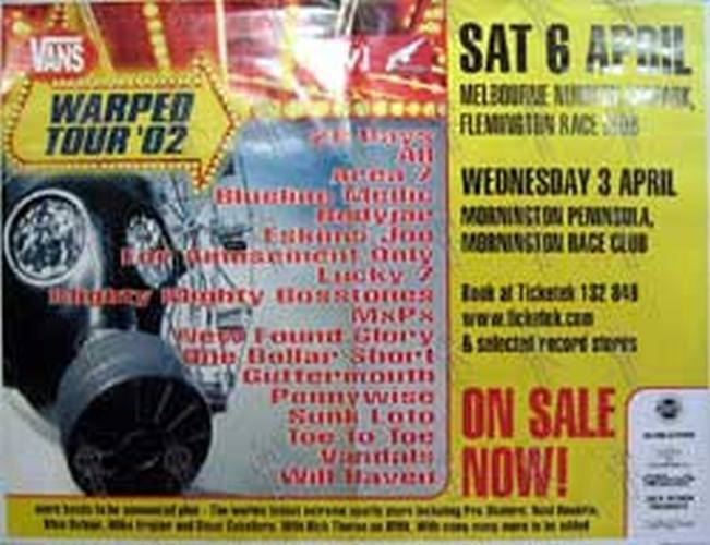 Apr 06, 2002: Vans Warped Tour at Flemington Racecourse Melbourne,  Victoria, Australia | Concert Archives