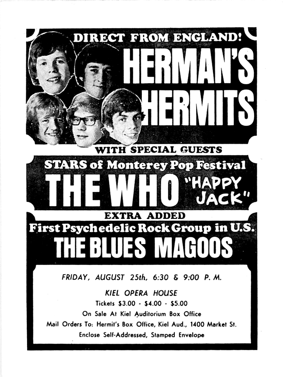 Large 1967 Kiel Auditorium The Who   Herman S Hermits 