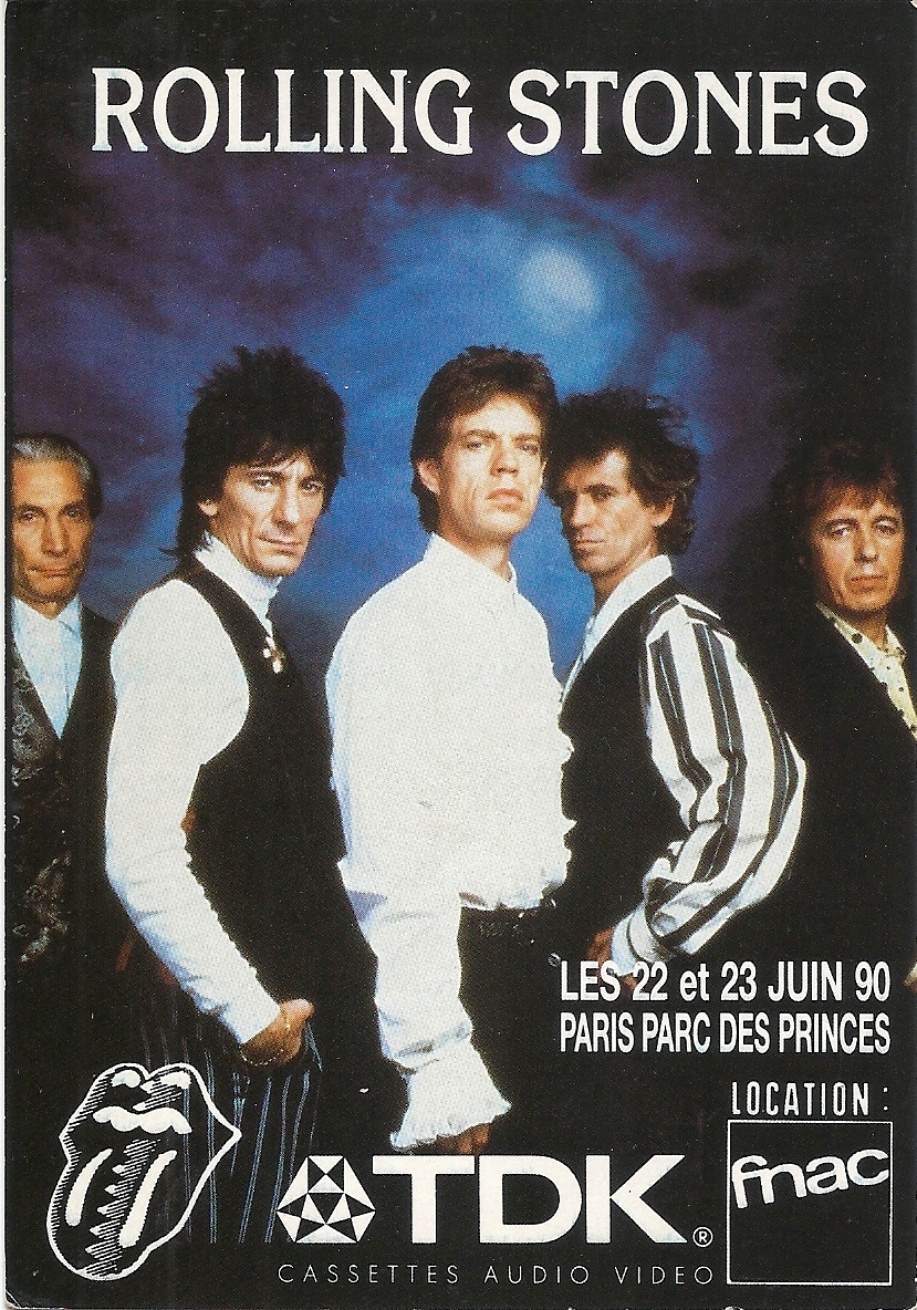 Jun 25, 1990: The Rolling Stones at parc des princes Paris, Île-de-France,  France | Concert Archives