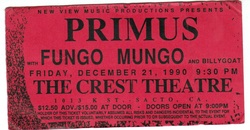 Primus / Fungo Mungo on Dec 21, 1990 [815-small]
