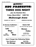 Three Dog Night / The Chambers Brothers on Mar 22, 1974 [941-small]