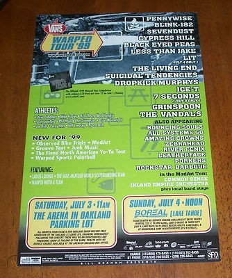 Jul 03, 1999: Vans Warped Tour 1999 at Oakland Arena Parking Lot Oakland,  California, United States | Concert Archives