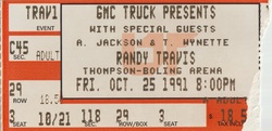 Randy Travis / Alan Jackson / Tammy Wynette on Oct 25, 1991 [955-small]