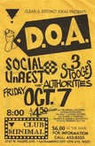 D.O.A. / Social Unrest / 3 Stooges / The Authorties on Oct 7, 1983 [395-small]