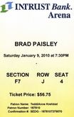 tags: Brad Paisley, Wichita, Kansas, United States, Ticket, Intrust Bank Arena  - Brad Paisley / Miranda Lambert / Justin Moore on Jan 9, 2010 [341-small]