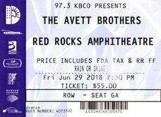 tags: The Avett Brothers, Morrison, Colorado, United States, Ticket, Red Rocks Amphitheatre - The Avett Brothers / David Crosby  on Jun 29, 2018 [561-small]