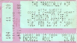 The Tragically Hip / Odds / Change of Heart on Feb 21, 1995 [382-small]
