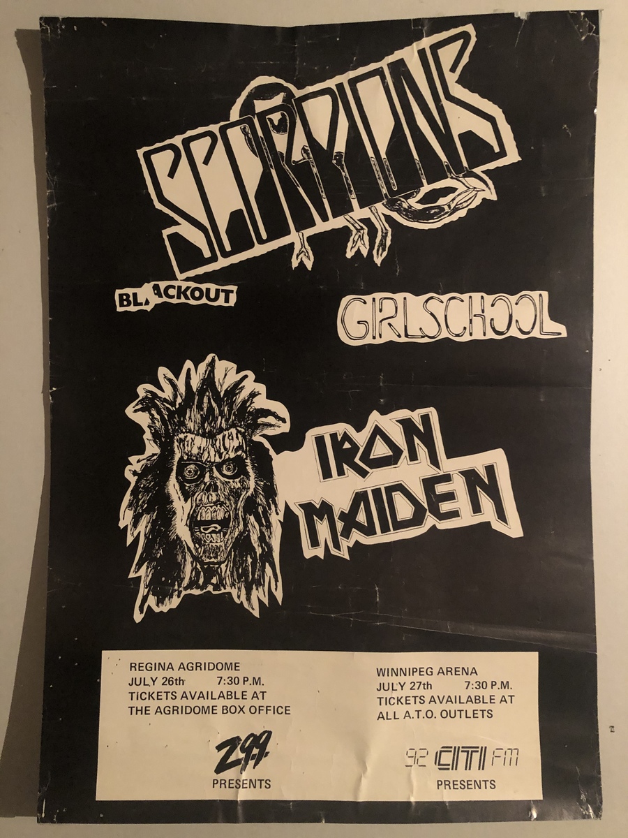 Jul 27, 1982: Scorpions / Girlschool / Iron Maiden at Winnipeg Arena  Winnipeg, Manitoba, Canada | Concert Archives