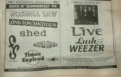 Freakshow / shed / Time’s Expired / Altered Minds / Moshall Law / One Ton Shotgun on Aug 17, 1994 [112-small]