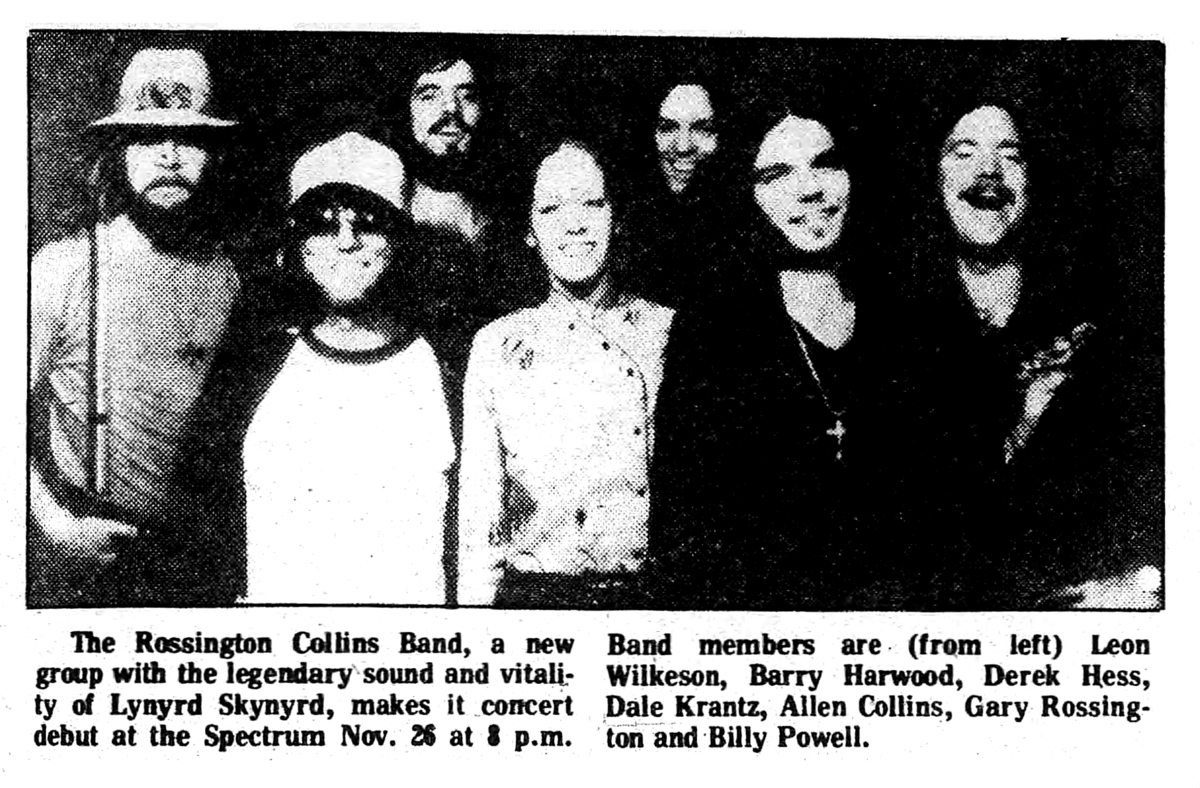 Nov 26, 1980: Rossington Collins Band / .38 Special at The Spectrum  Philadelphia, Pennsylvania, United States | Concert Archives