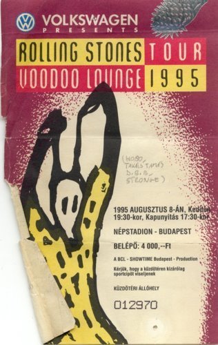 Aug 08, 1995: The Rolling Stones / Földes László Hobo / Takács Tamás Dirty  Blues Band / Stronge at Népstadion Budapest, Budapest, Hungary | Concert  Archives