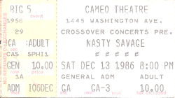 Nasty Savage on Dec 13, 1986 [698-small]