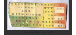 my ticket stub, Eagles / Steve Miller Band / Pablo Cruise on Aug 19, 1978 [405-small]