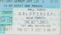 Goldfinger / Save Ferris / Kara's Flowers on Oct 9, 1997 [337-small]