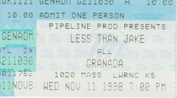Less Than Jake / All / Mad Caddies / Ann Baretta on Nov 11, 1998 [365-small]