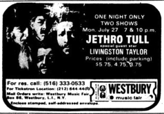 Jethro Tull / Livingston Taylor on Jul 27, 1970 [610-small]