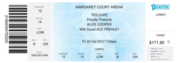 Ticket for changed venue, Alice Cooper / Ace Frehley on Oct 20, 2017 [531-small]