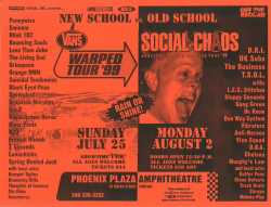Jul 25, 1999: Warped Tour '99 at Phoenix Plaza Amphitheatre Pontiac,  Michigan, United States | Concert Archives