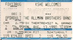 The Allman Brothers Band / George Thorogood & the Destroyers on Aug 13, 1990 [331-small]