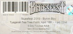 Ticket, 30th Byron Bay Bluesfest on Apr 18, 2019 [062-small]