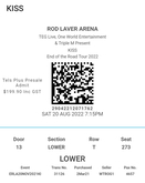 Ticket, KISS / Dead City Ruins on Aug 20, 2022 [489-small]