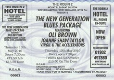 TICKET STUBB, Joanne Shaw Taylor / Oli Brown Band / Virgil and the Accelorators on May 13, 2010 [308-small]