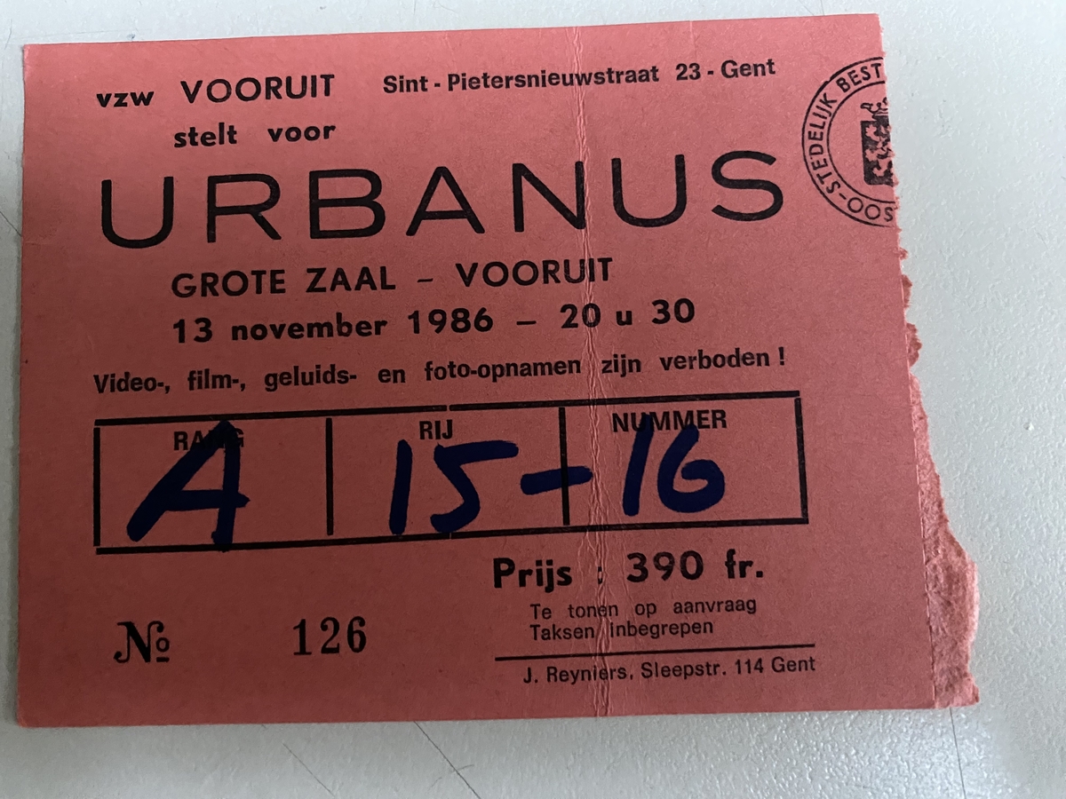 Urbanus Concert & Tour History | Concert Archives
