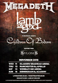 Megadeth / Children of Bodom / Sylosis / Lamb of God on Nov 14, 2015 [717-small]
