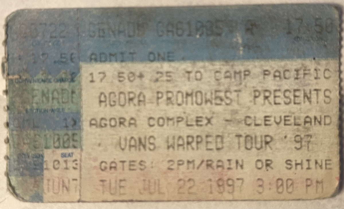 Jul 22, 1997: Vans Warped Tour '97 at Agora Complex Cleveland, Ohio, United  States | Concert Archives
