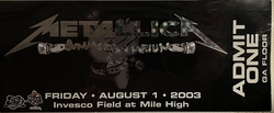 Metallica / Limp Bizkit / Linkin Park / Deftones / Mudvayne on Aug 1, 2003 [786-small]
