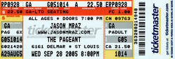 tags: Ticket - Missy Higgins / Jason Mraz / Raul Midon on Sep 28, 2005 [549-small]