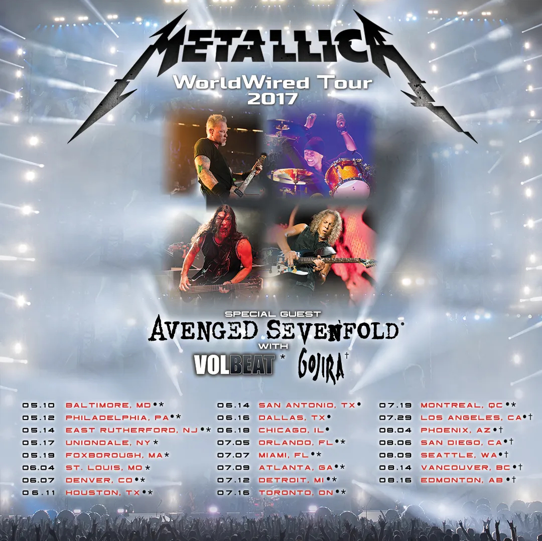Avenged Sevenfold Concert & Tour History (Updated for 2023) | Concert  Archives