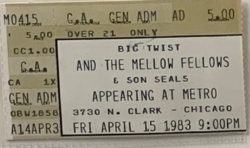 Big Twist and the Mellow Fellows / Son Seals on Apr 15, 1983 [935-small]