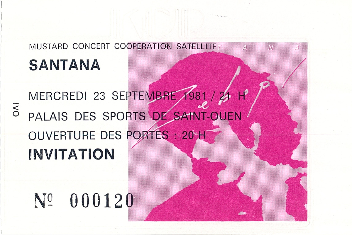 Sep 23, 1981: Santana at Palais des Sports de Saint-Ouen Saint-Ouen,  Île-de-France, France | Concert Archives