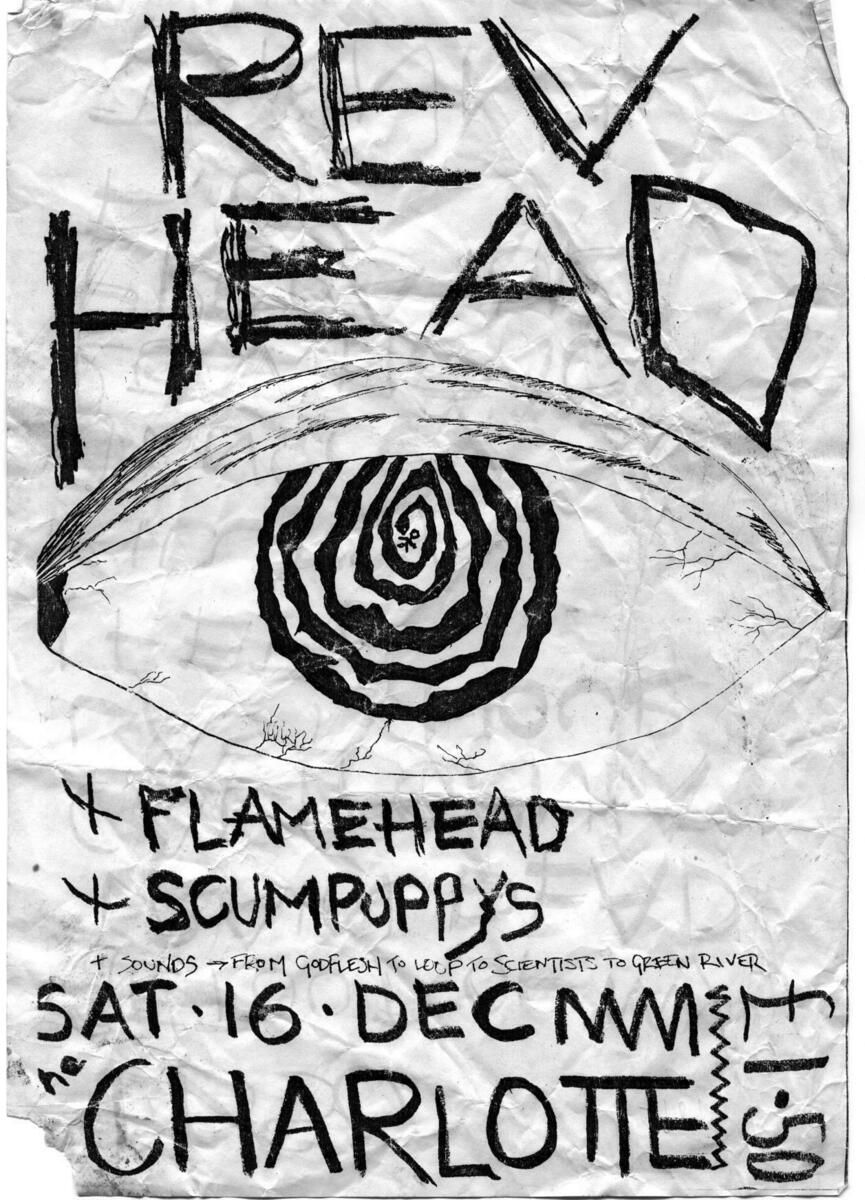 Dec 16, 1989: Rev Head / Flamehead / Scum Pups / Sounds at The Princess  Charlotte Leicester, England, United Kingdom | Concert Archives