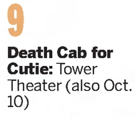 Death Cab for Cutie / Charly Bliss on Oct 9, 2018 [576-small]