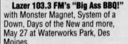Lazer 103.3 FM's Big Ass BBQ! on May 27, 2001 [387-small]