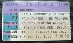 Rage Against The Machine / Girls Vs. Boys / Stanford Prison Experiment on Sep 15, 1996 [627-small]
