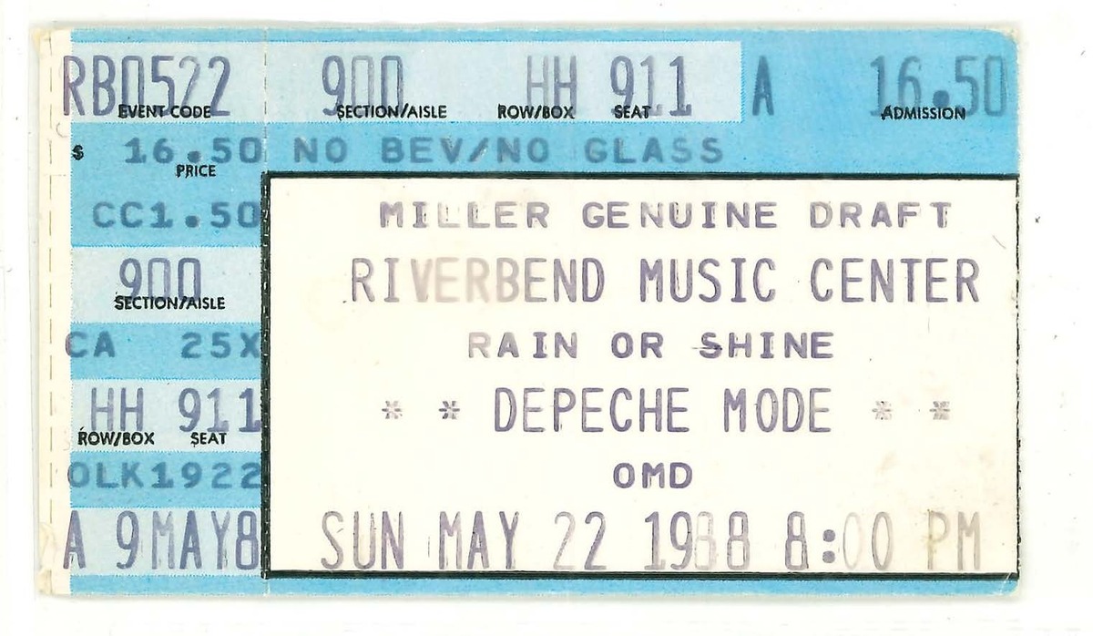 May 22, 1988: Depeche Mode / Orchestral Manoeuvres in the Dark (OMD) at  Riverbend Music Center Cincinnati, Ohio, United States | Concert Archives