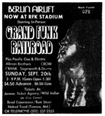Grand Funk Railroad / Allman Brothers Band / Pacific Gas & Electric / Crow on Sep 20, 1970 [721-small]