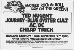 tags: Advertisement - Journey / Blue Öyster Cult / AC/DC / Cheap Trick / Ted Nugent on Sep 2, 1978 [126-small]